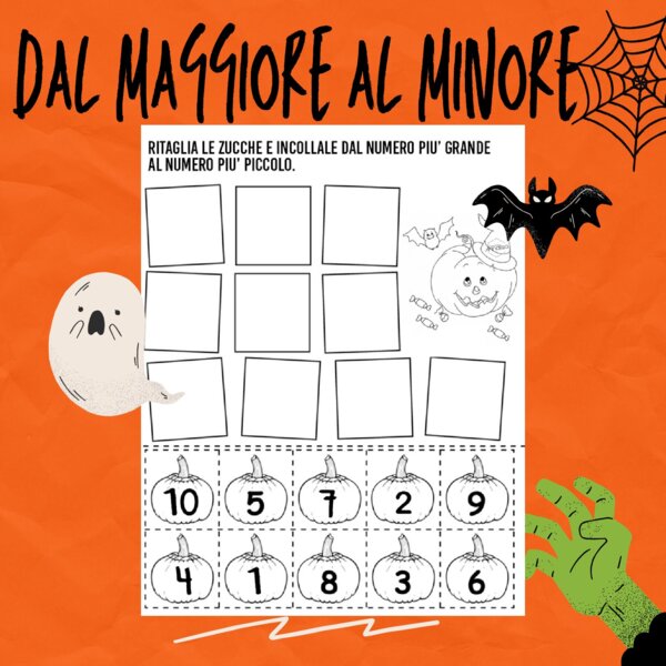 Dal maggiore al minore (numeri da 1 a 1o)