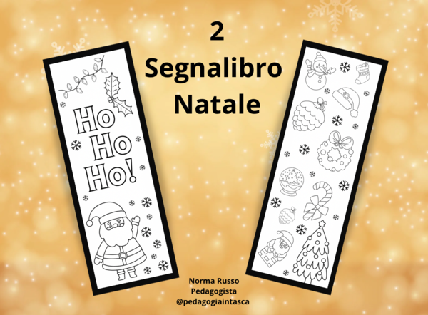 2 Segnalibro a tema Natale