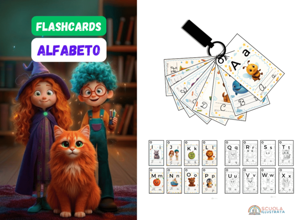 Flash Cards Alfabeto lettere straniere