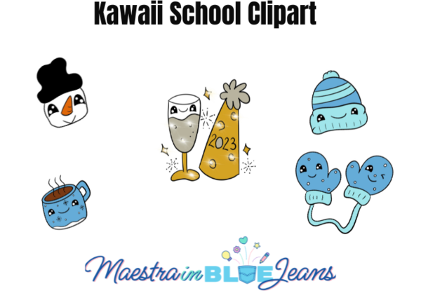 Kawaii School Clipart