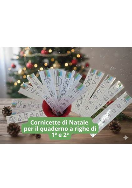 Cornicette di Natale sulle righe di 1ª e 2ª