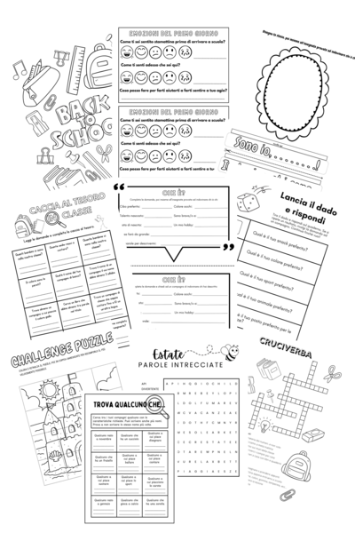 KIT PRONTI VIA - ACCOGLIENZA - RIEMPITEMPO- classe 3° - 4° - 5°