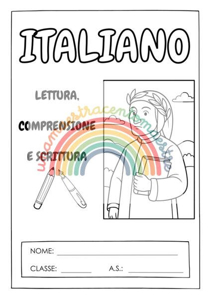 Copertine per quaderni di italiano e inglese