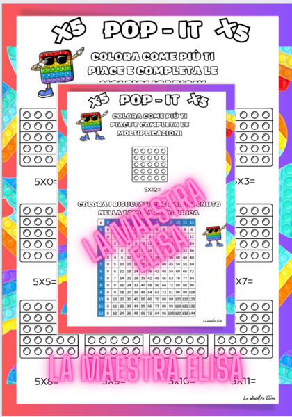 Tabellina del 5 POP-IT