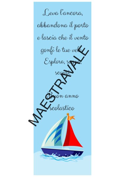 📖 Segnalibro del Primo Giorno di Scuola 📖
