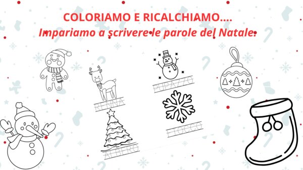 Ricalca e colora. Parole di Natale