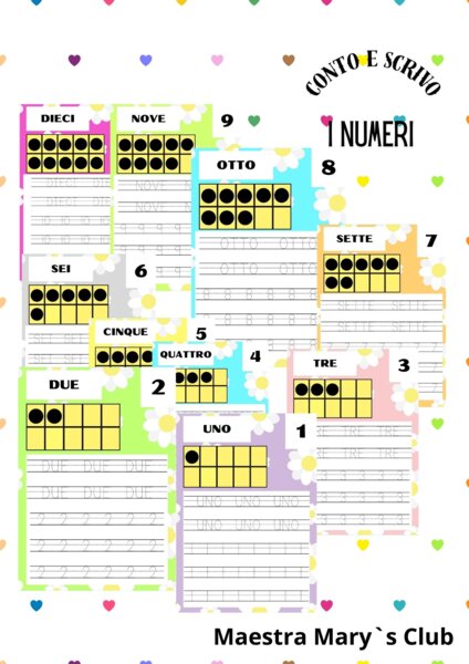 SCHEDE DI PREGRAFISMO DEI NUMERI