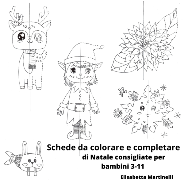 Scheda dell'elfo di Natale da colorare e completare