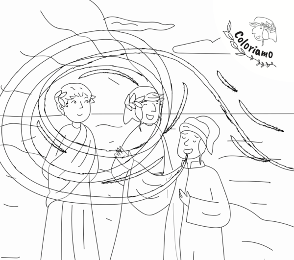 Disegno da colorare - Dante Purgatorio - Casella