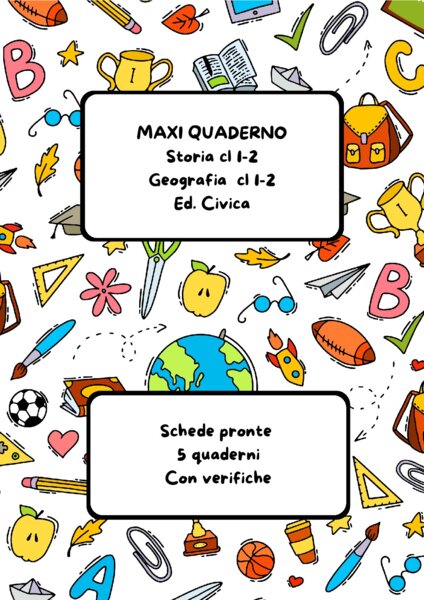 MAXI QUADERNO RICERCA STORIA GEOGRAFIA ED. CIVICA 1-2