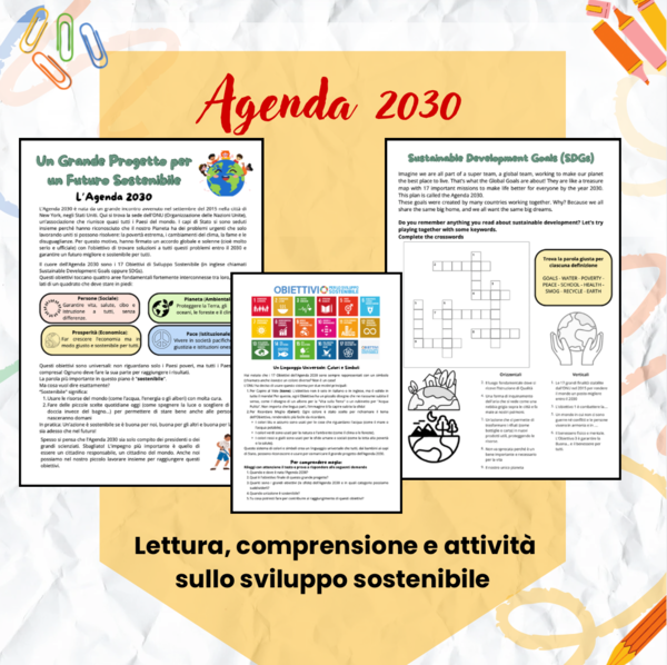 Agenda 2030 – Lettura, comprensione e attività sullo sviluppo sostenibile classi 4 e 5