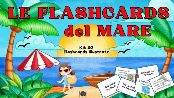 KIT 20 FLASHCARDS SUL MARE – Gli ambienti geografici – Classe 3^