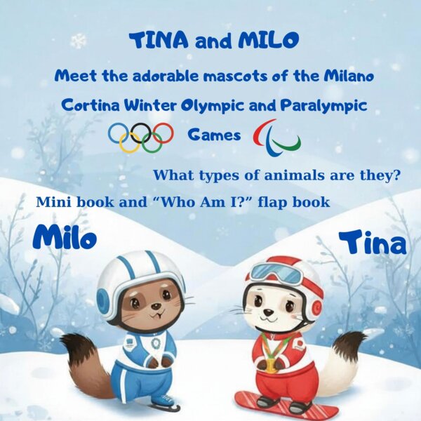 MILO and TINA: let's meet the STOATS representing the Milano-Cortina Winter Olympic and Paralympic Games