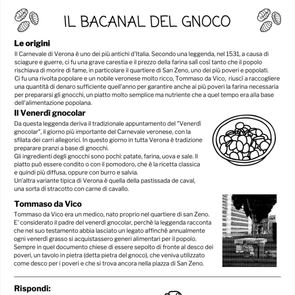 Il bacanal del gnoco - Carnevale
