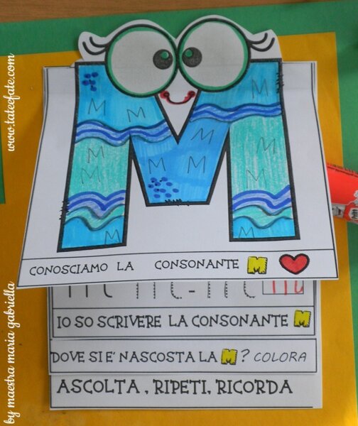 Lettera M : librino della M