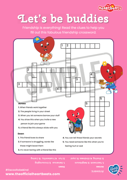 The Heartbeats - Let's be buddies - Crossword