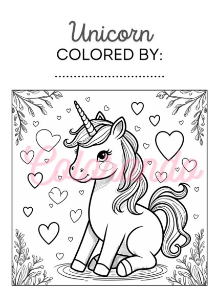 UN BELLISMO UNICORNO DA COLORARE