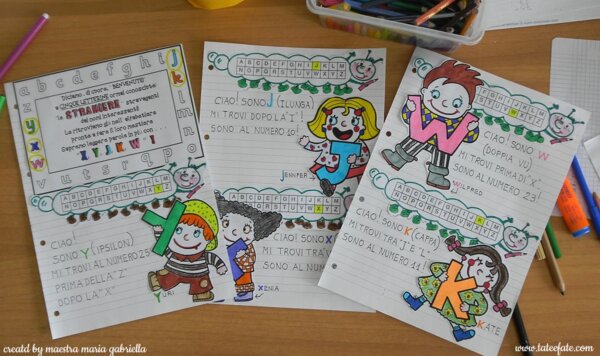 Le straniere ciarliere : y,j,k,w,x