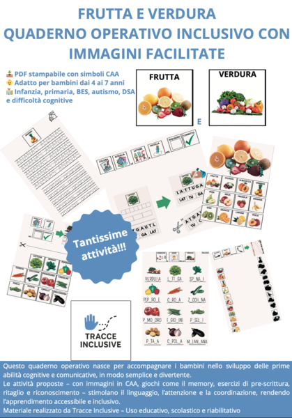 Quaderno Operativo Inclusivo: Frutta e Verdura