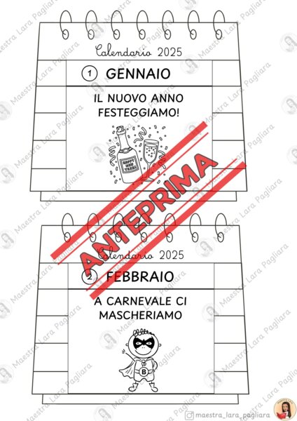 Calendario dei mesi dell'anno