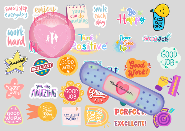 Stikers motivazionali di Vita da Mammestra