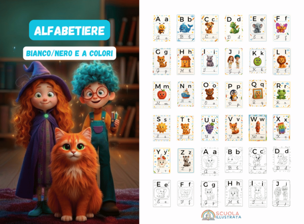 Alfabetiere da stampare con lettere straniere