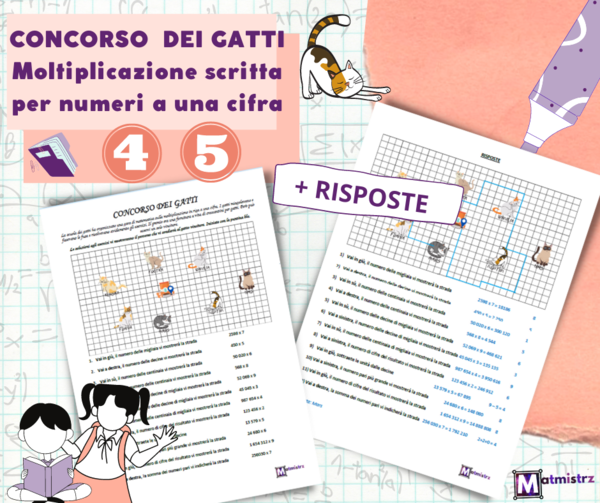 Moltiplicazione scritta per numeri a una cifra CONCORSO DEI GATTI