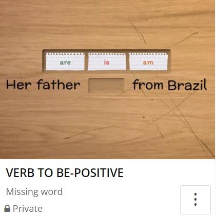 VERB TO BE - POSITIVE