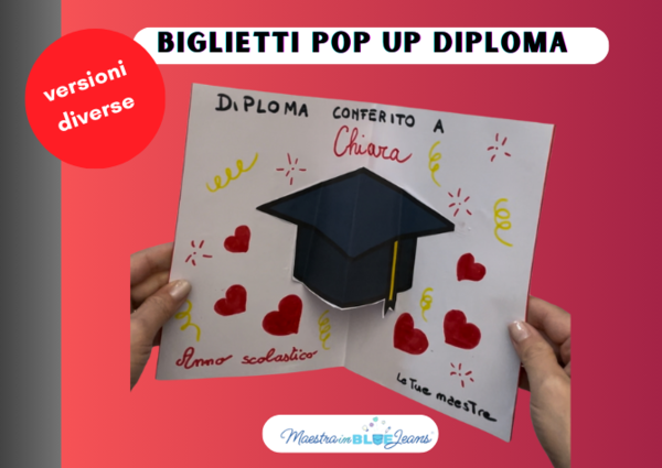 Biglietti diploma di fine anno POP UP