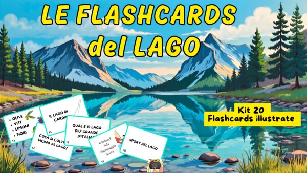 KIT 20 FLASHCARDS SUL LAGO – Gli ambienti geografici – Classe 3^