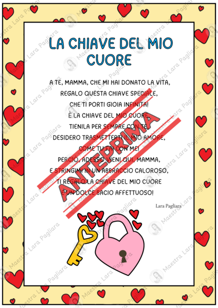 Poesia Festa della mamma - La chiave del mio cuore