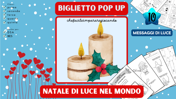 NATALE - BIGLIETTO POP UP - 10 MESSAGGI DI LUCE