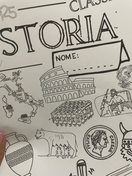 Copertina di storia Classe Quinta