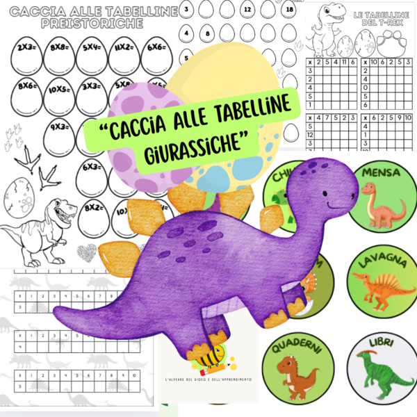 “Rompi l’uovo e trova il risultato delle tabelline!” 🦖