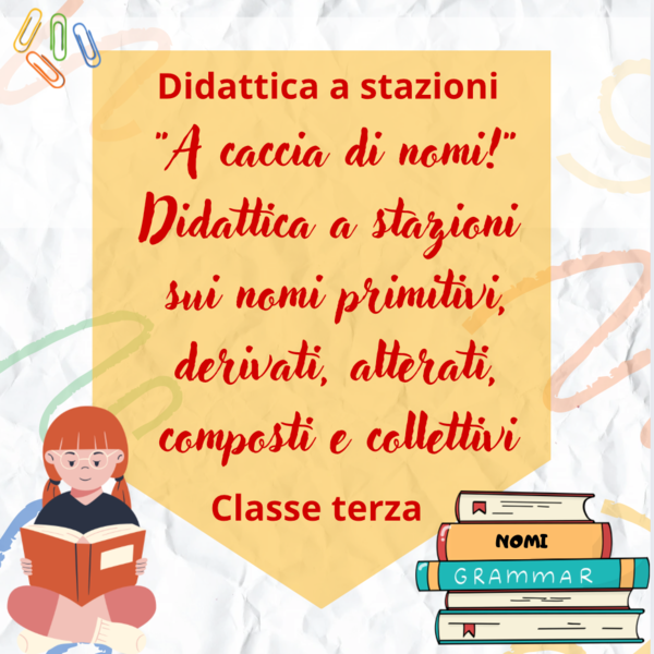 A caccia di nomi!" – Didattica a stazioni sui nomi primitivi, derivati, alterati, composti e collettivi
