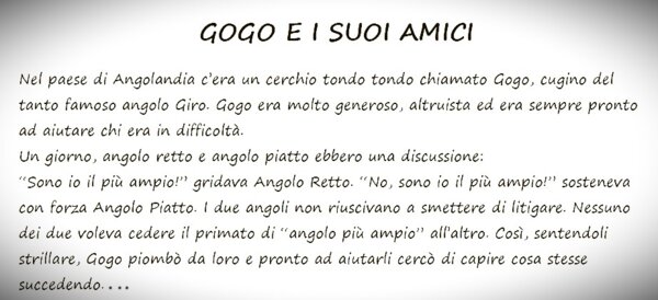 Storia per presentare il goniometro
