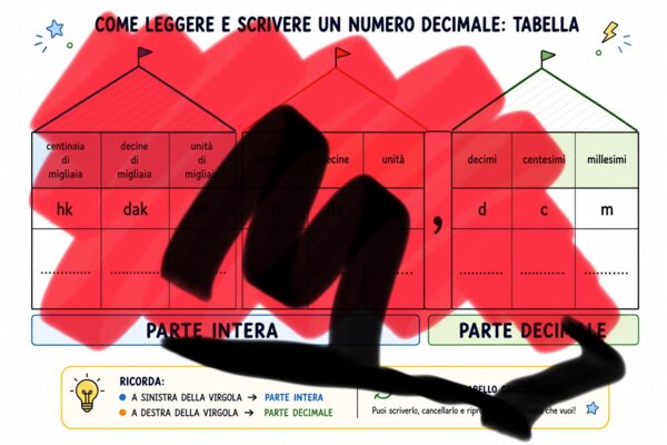 Come leggere e scrivere un numero decimale: tabella