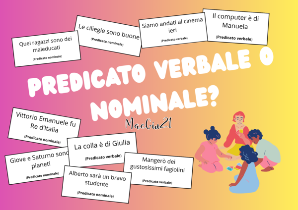Predicato nominale e predicato verbale