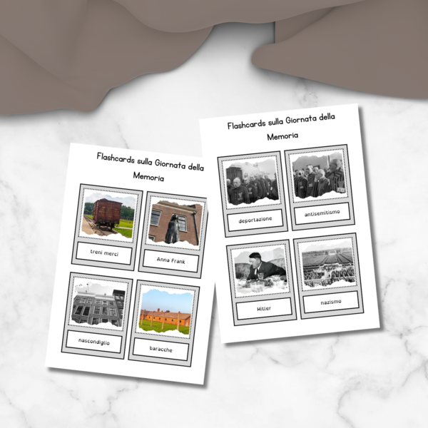 Flashcards per la Giornata della Memoria