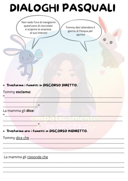 Dialoghi pasquali - Discorso diretto e indiretto