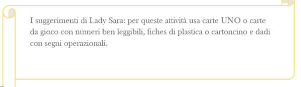Le cards di Lady Sara per la classe terza con sfide matematiche