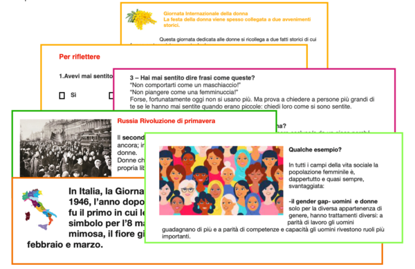 Giornata Internazionale della donna-un percorso per l'educazione educazione civica