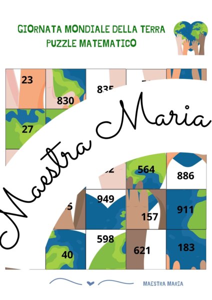 Giornata della Terra.Puzzle matematico.