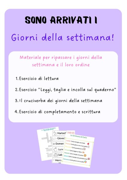 I giorni della settimana