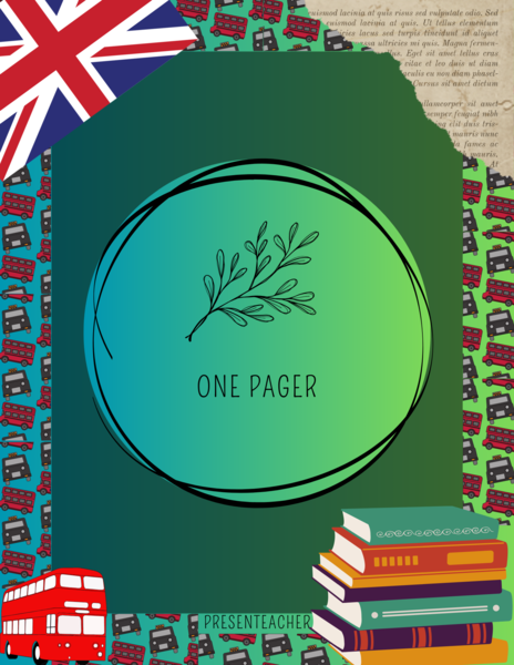 One pager - File per scrivere recensioni creative