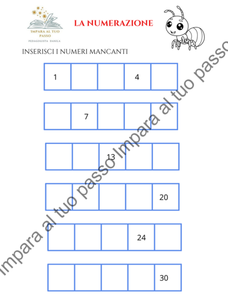 Numerazione da 20 a 100