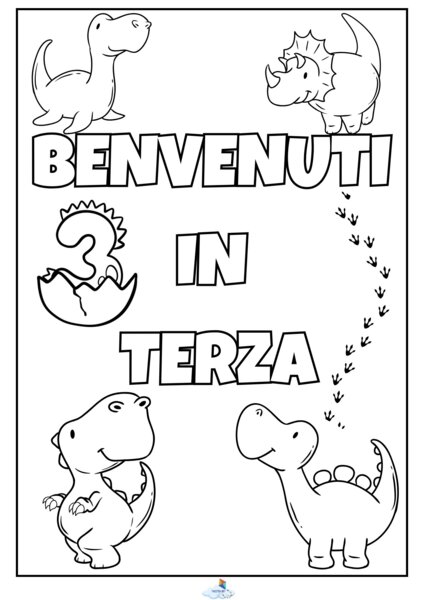 POSTER COLLABORATIVO "BENVENUTI IN TERZA" TEMA DINOSAURI