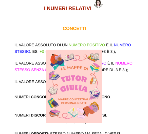 I NUMERI RELATIVI