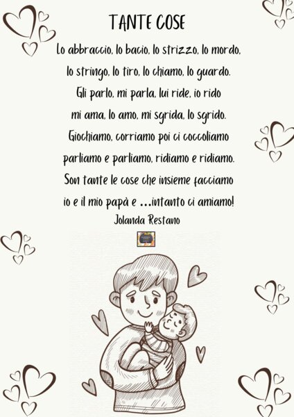 TANTE COSE di Jolanda Restano - Filastrocca per il papà -