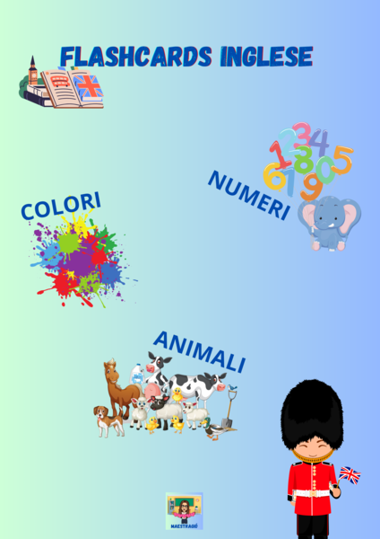 Flashcards inglese (colours, animals,numbers)